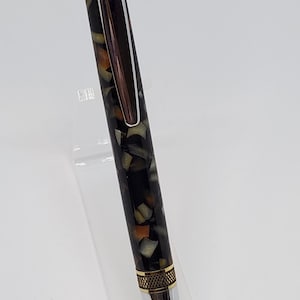 Custom Handmade Bronze Tone Acrylic Cortona Stylus Style Ballpoint Pen