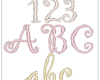 Gigi font 1 inch embroidery pattern download for Machine Embroidery 4X4 hoop
