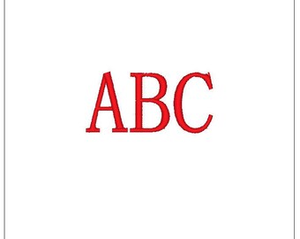 Fang Sang font 1 inch embroidery design monogram CAPS pattern download for Machine Embroidery 4X4 hoop