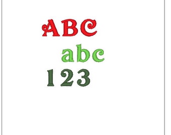 Jolly font 1/2 inch embroidery pattern download for Machine Embroidery 4X4 hoop