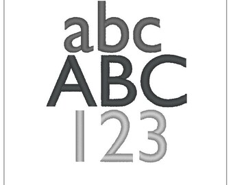 Gill Sans font 1 inch embroidery pattern download for Machine Embroidery 4X4 hoop