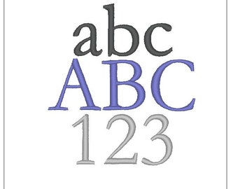 Garamond font 1 inch embroidery design monogram pattern download for Machine Embroidery 4X4 hoop