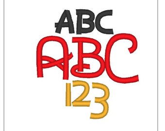 Disney Dan font 1 inch embroidery design monogram pattern download for Machine Embroidery 4X4 hoop
