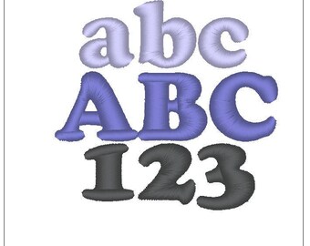 Cooper Black font 1 inch embroidery design monogram pattern download for Machine Embroidery 4X4 hoop