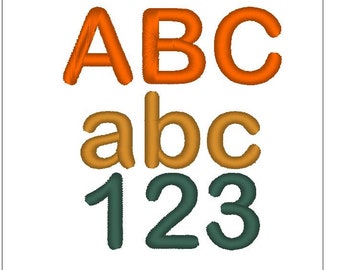 Ariel Round font 1 inch embroidery pattern download for Machine Embroidery 4X4 hoop