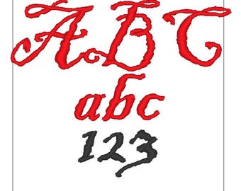 Blackadder font 1 inch embroidery pattern download for Machine Embroidery 4X4 hoop