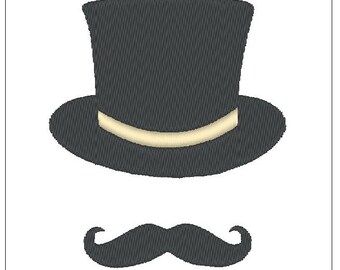 Top hat mustache  etsy