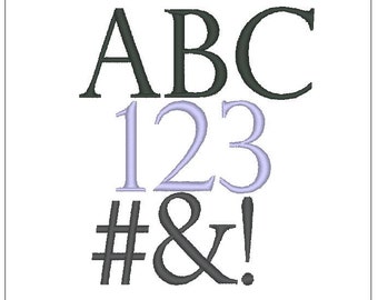 Perpetua MT font 1 inch modern embroidery pattern download for Machine Embroidery 4X4 hoop