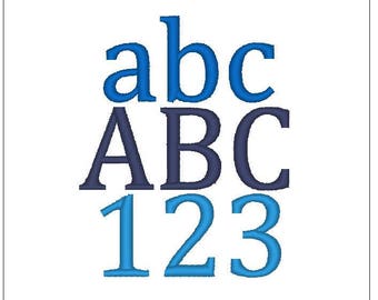 Cambria font *1/4 inch* embroidery pattern download for Machine Embroidery 4X4 hoop