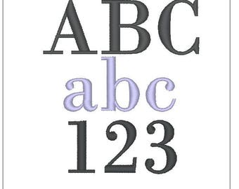Bodoni font 1 inch embroidery pattern download for Machine Embroidery 4X4 hoop
