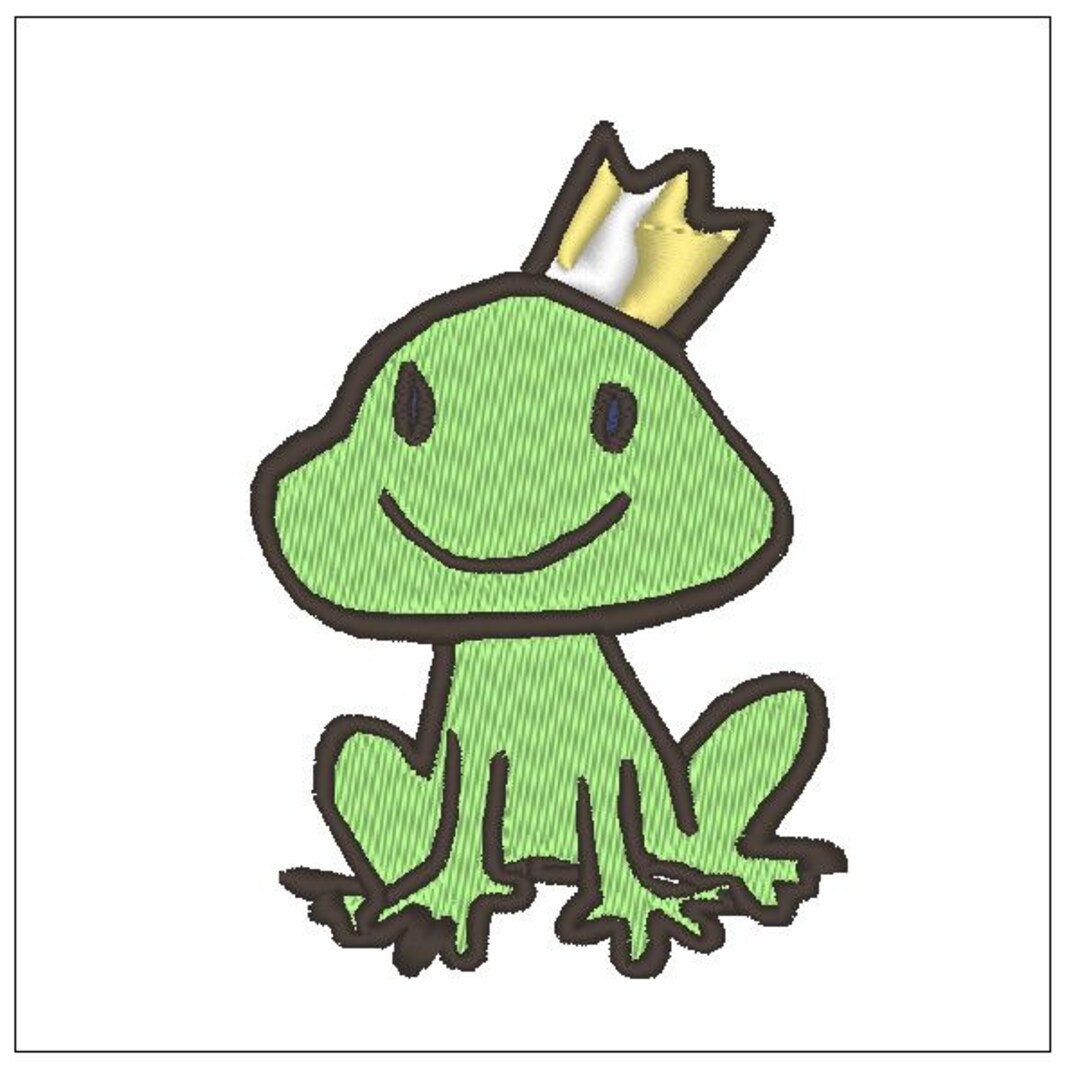 Fairy Tale Frog Prince Embroidery Pattern 4 Inch Download for Machine ...