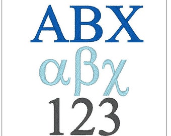 Greek Symbol Fraternity Sorority font 1 inch embroidery pattern download for Machine Embroidery 4X4 hoop