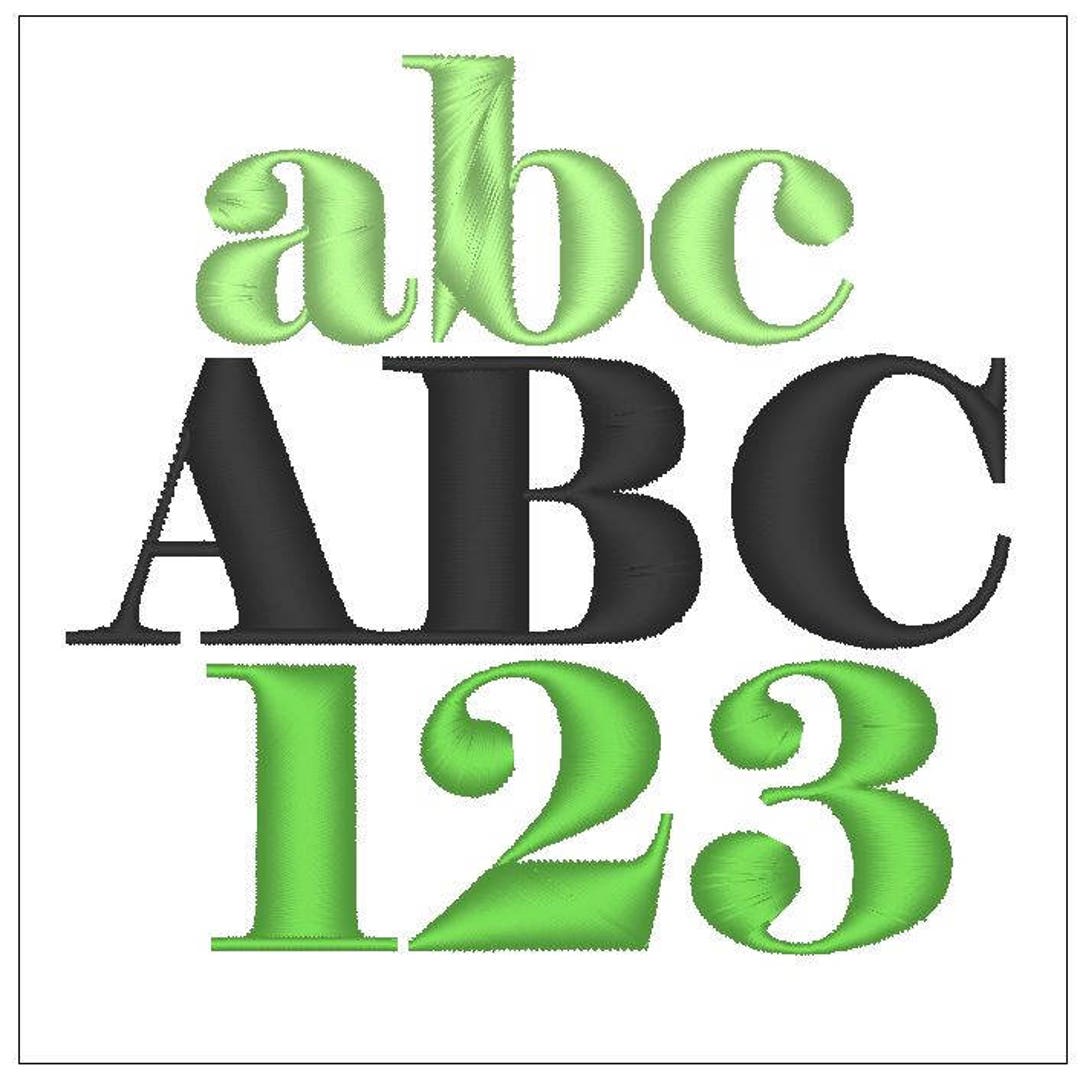 Elephant Font 1 Inch Embroidery Design Monogram Pattern Download for ...