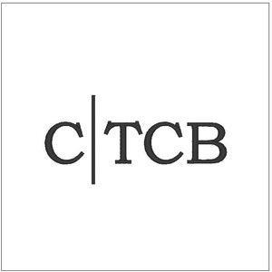 May include: Black and white logo with the text "C|TCB"
