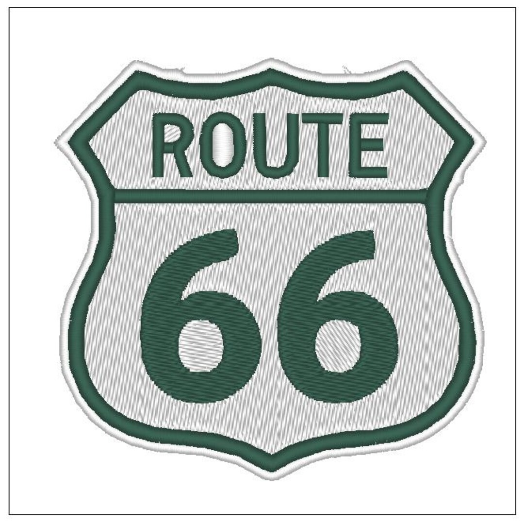 Route 66 Embroidery Pattern Download for Machine Embroidery - Etsy