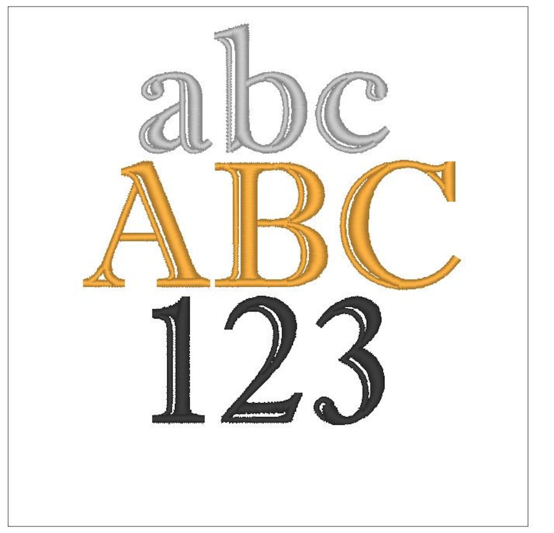 Imprint Show Font 1 Inch Embroidery Pattern Download for Machine ...