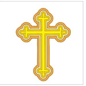 Cross christian applique embroidery pattern 4 inch download for Machine Embroidery