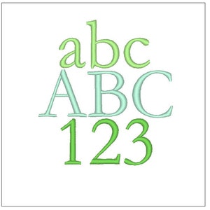 Georgia font 1 inch embroidery pattern download for Machine Embroidery 4X4 hoop