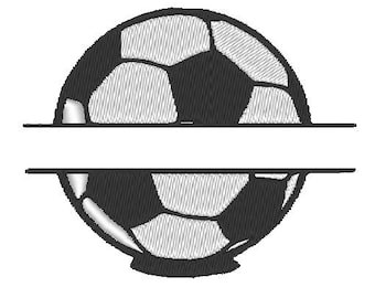 Soccer Ball foot ball split design embroidery pattern 4 inch download for Machine Embroidery