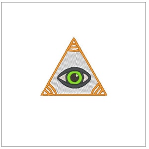 All seeing eye halloween embroidery pattern 4 inch download for Machine Embroidery