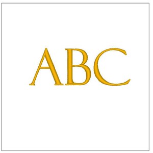 Może przedstawiać: Złote litery tworzące słowo "ABC" na białym tle.