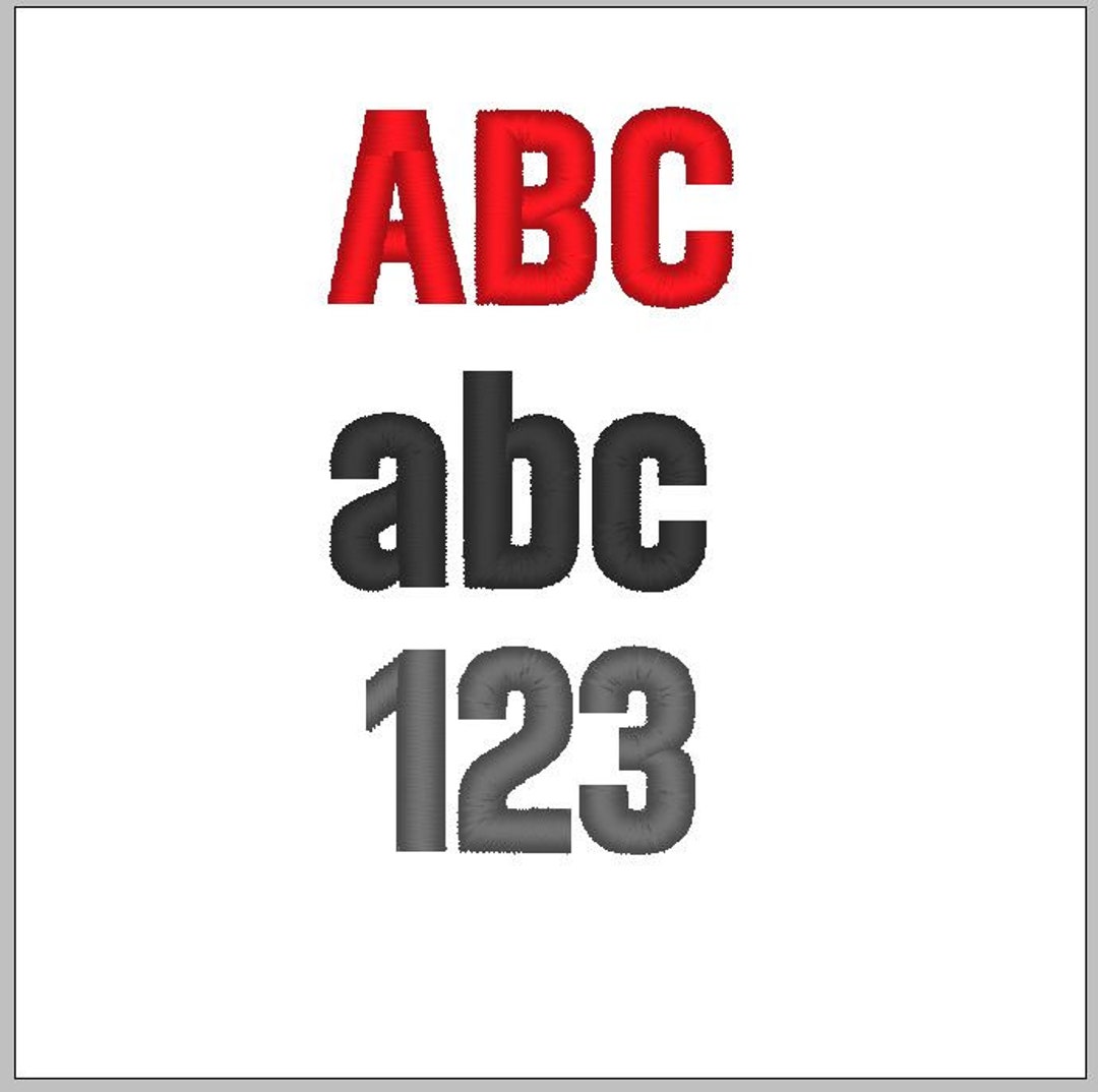 Akhand Black Bold Font 1 Inch Embroidery Pattern Download for Machine ...