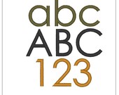 Century Gothic BX Embrilliance font *3 sizes* 1 ,2 ,3 inch embroidery design monogram pattern download for Machine Embroidery 4X4 hoop