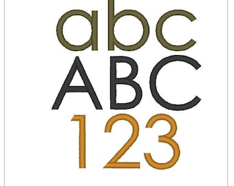 Century Gothic font *3 sizes* 1 inch, 2.5 and 3.5 inch embroidery design monogram pattern download for Machine Embroidery 5X7 hoop