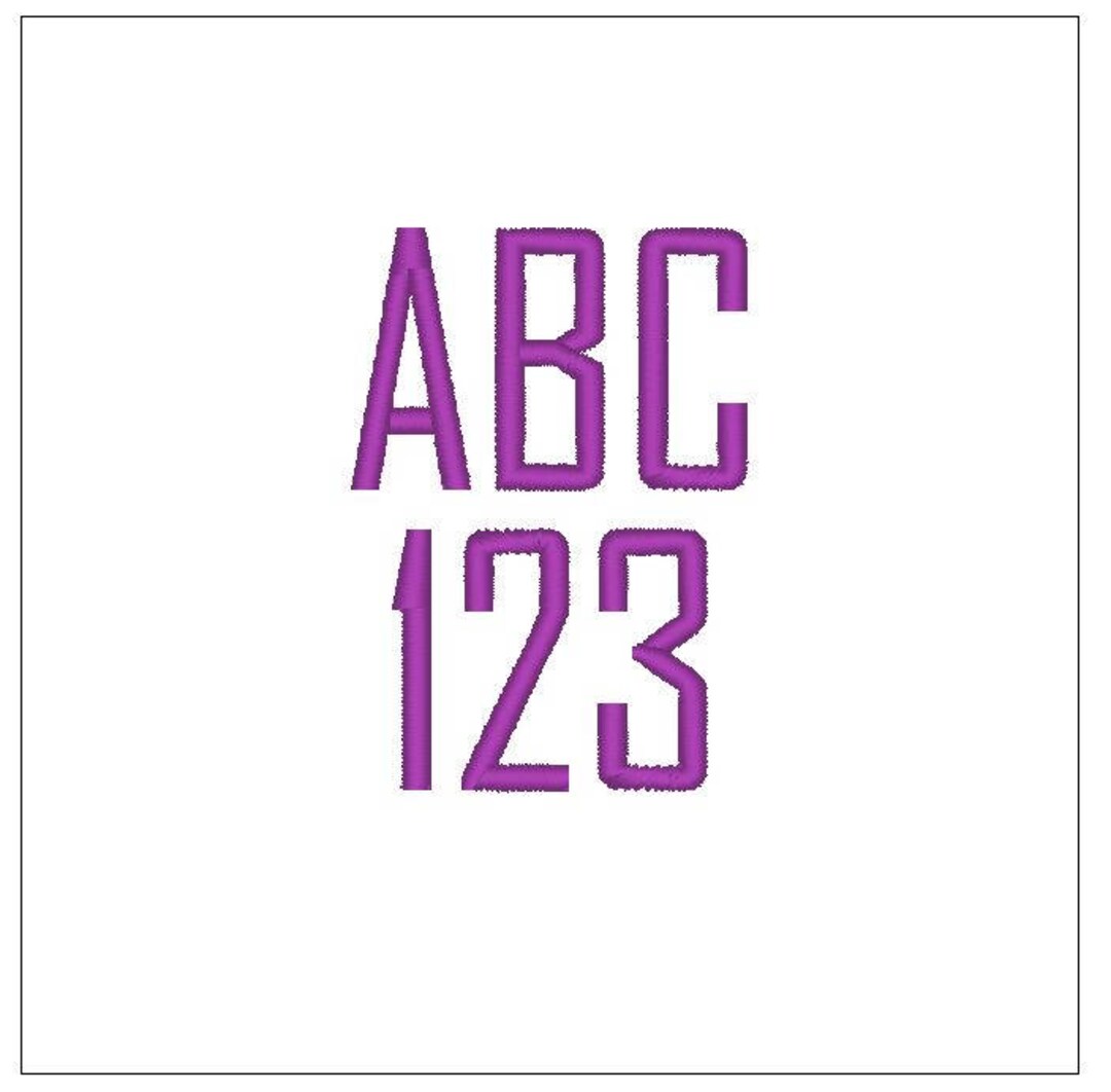 Agency Type Font 1 Inch Embroidery Pattern Download for Machine ...