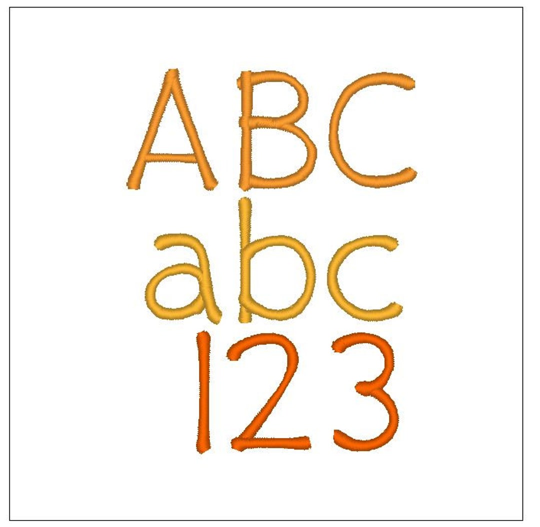 Pajama Pants Font 1 Inch Embroidery Pattern Download for Machine ...