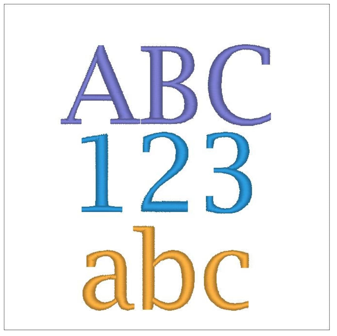 Lucida bright font 1 inch embroidery pattern download for machine