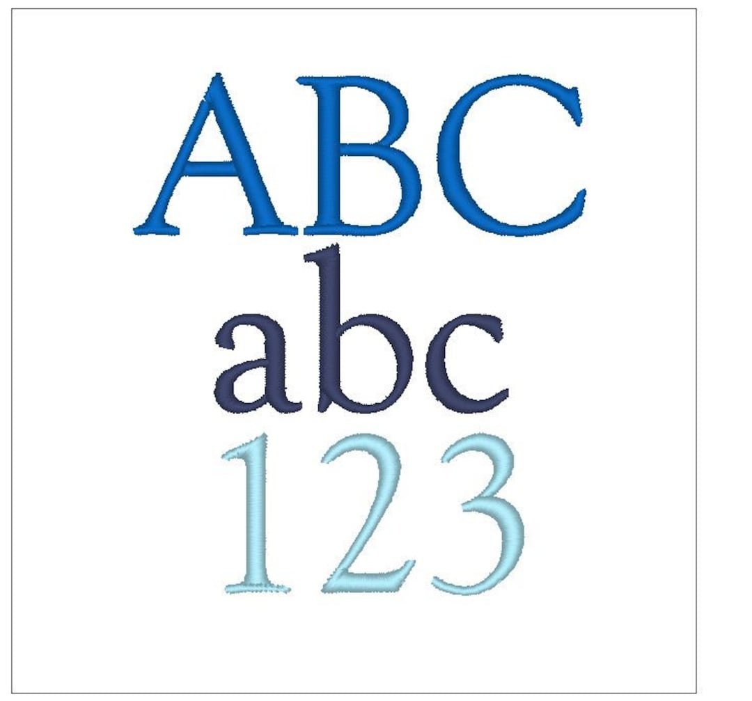 Goudy Font 1 Inch Embroidery Pattern Download for Machine Embroidery ...