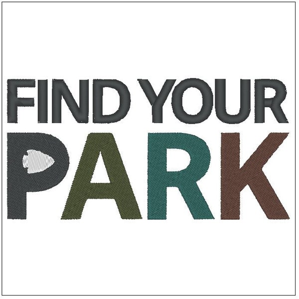 Find your park National Park logo and Arrow head logo for JEF embroidery pattern 4 inch and 5.67 X 2.84 inch download Machine Embroidery