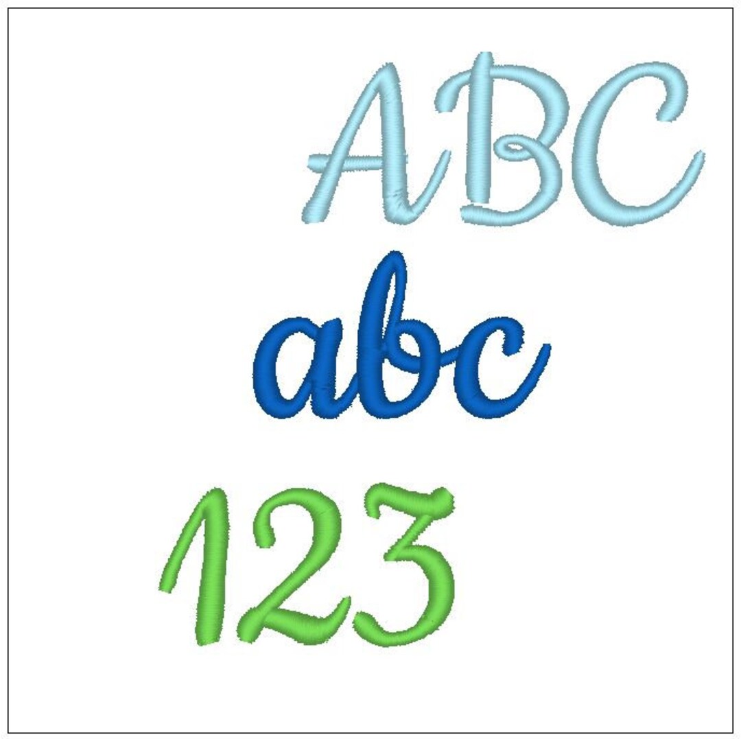 Cookie Font 1 Inch Embroidery Pattern Download for Machine Embroidery ...