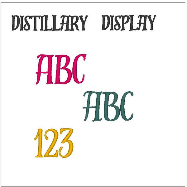 Distillery Display *BX* font 1 inch embroidery pattern download for Machine Embroidery 4X4 hoop embroidery designs