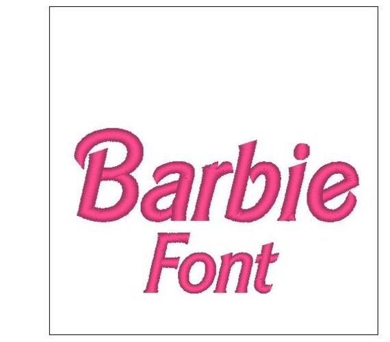 Barbie Font Bx Embroidery Pattern Download For Machine Etsy