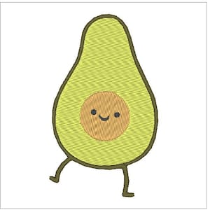 Avocado Stickmuster 4 Zoll Download für Maschinenstickerei 4x4 Hoop