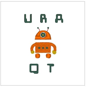 Robot Space kids design kids baby embroidery pattern 4 inch download for Machine Embroidery