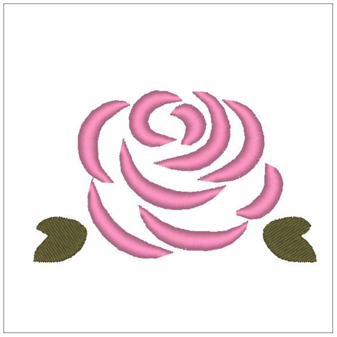 Rose Embroidery Pattern 4 Inch Download for Machine Embroidery - Etsy