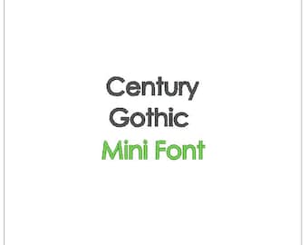 Century Gothic *BX* mini font 3 sizes *1/2, 1/3, 1/4 inch* embroidery design monogram pattern download for Machine Embroidery 4X4 hoop