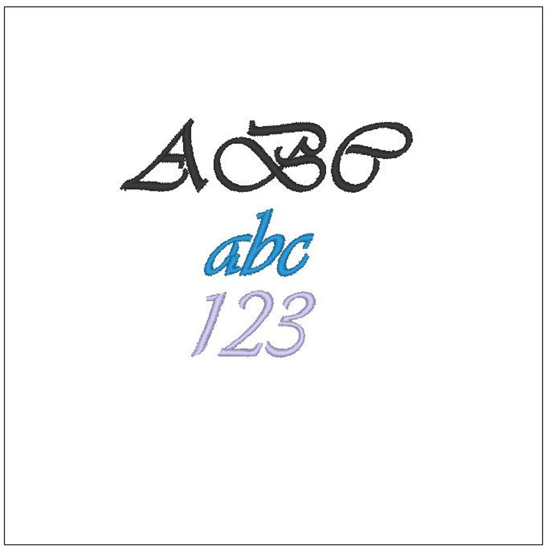 Vivaldi Font 1/2 Inch Embroidery Pattern Download for Machine ...