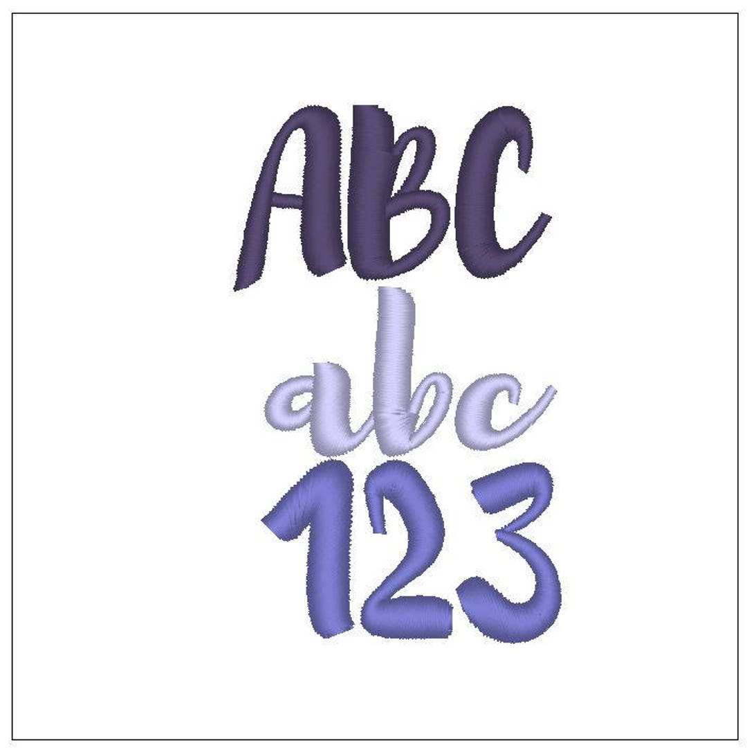 Brusher Font 1 Inch Embroidery Pattern Download for Machine Embroidery ...