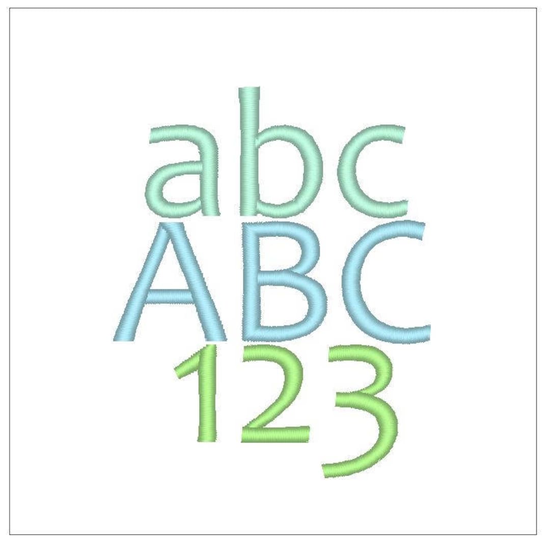 Candara Font 1 Inch Embroidery Pattern Download for Machine Embroidery ...