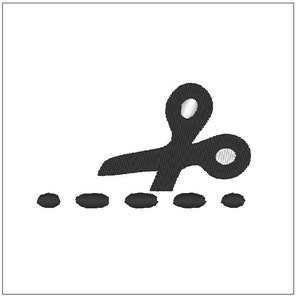 Scissors cutting embroidery pattern 4 inch download for Machine Embroidery