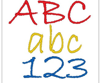 Bradley Hand BX font 1 and 2 inch embroidery pattern download for Machine Embroidery 4X4 hoop