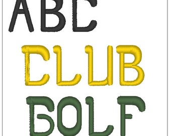 Fuente Club Golf 1 pulgada de bordado patrón descargar para Máquina Bordado 4X4 hoop