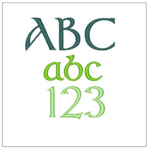 St. Patrick's Day Celtic Irish Scottish font 4X4 embroidery pattern download for Machine Embroidery