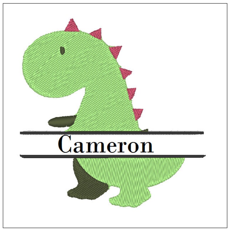 Dinosaur Split Design Kids Embroidery Pattern 4 Inch Download - Etsy