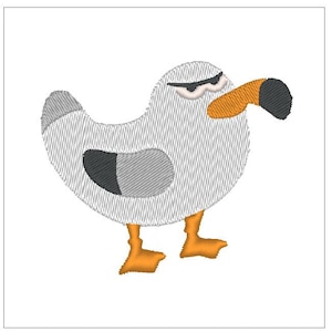 seagull bird embroidery pattern 4 inch download for Machine Embroidery