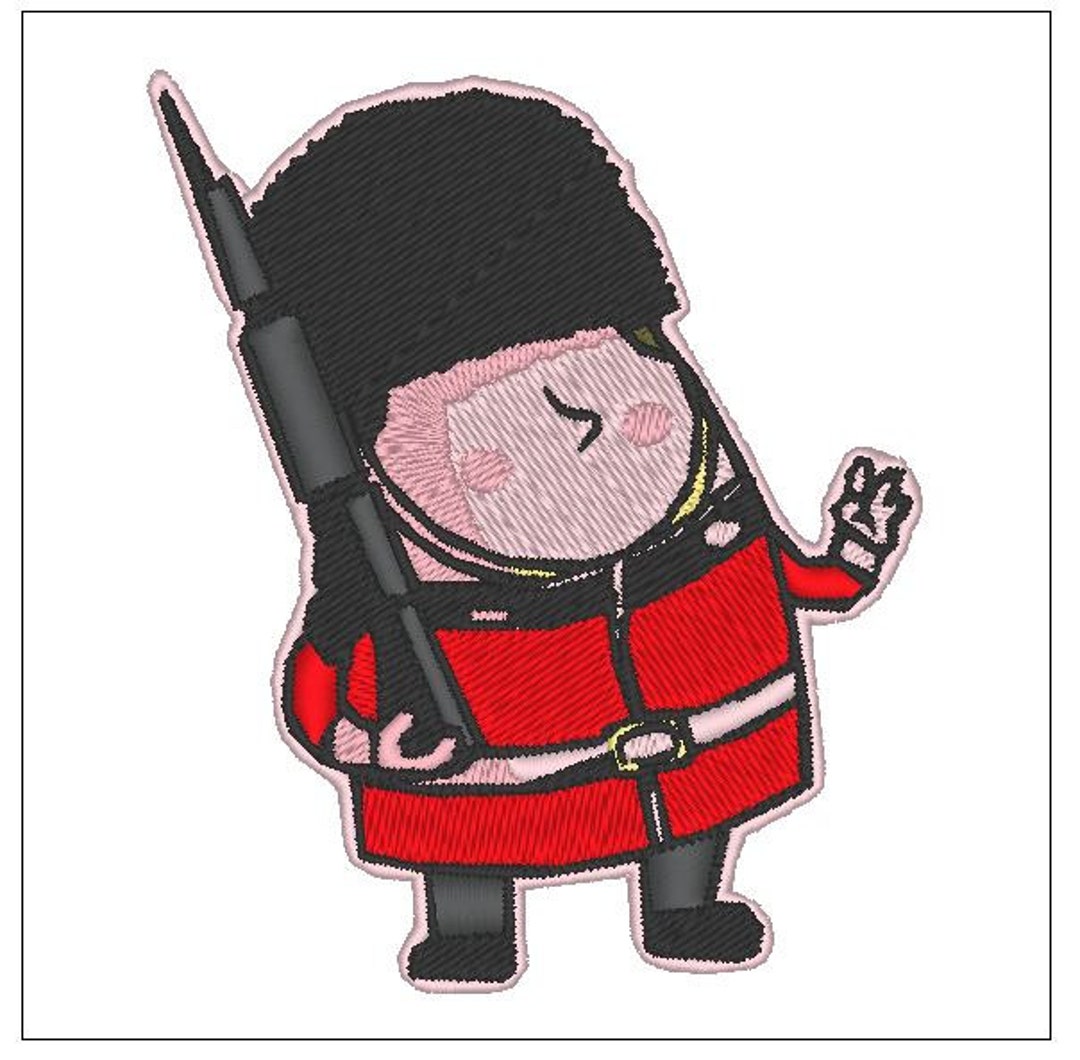 British Royal Guard Soilder England Embroidery Pattern Download for ...